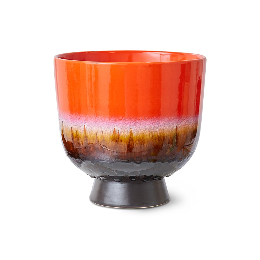 Retro -  Flower pot - Cherry red