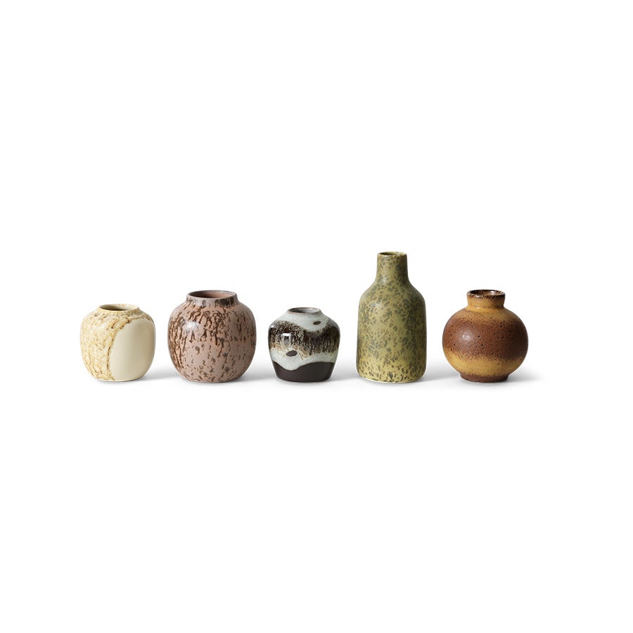 70s ceramics - Small vases pursuit - Set of 5