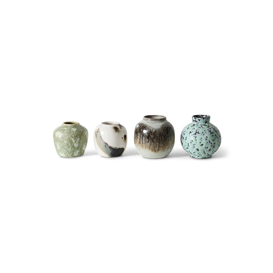 70s ceramics - Small vases  canyon - Set of 4