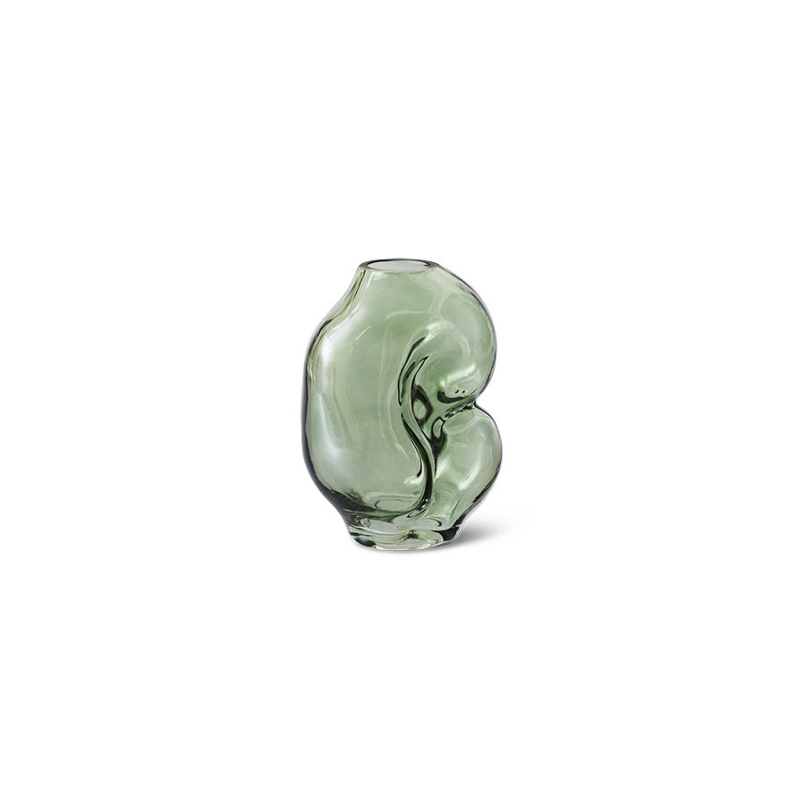 Gleam glass vase - Small - Olive