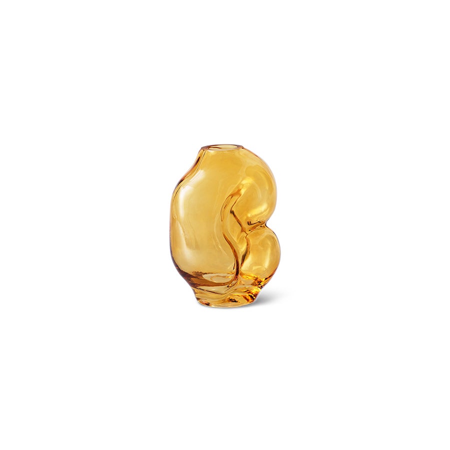 Gleam glass vase - Small - Amber