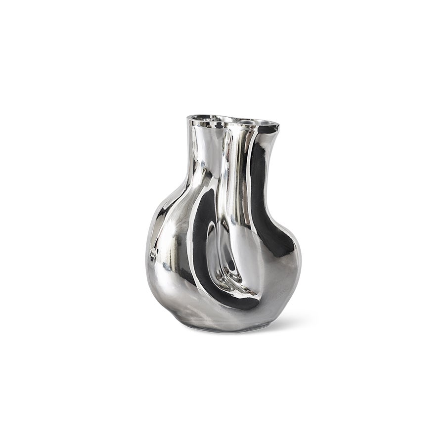 Gleam glass vase - Chrome - Medium