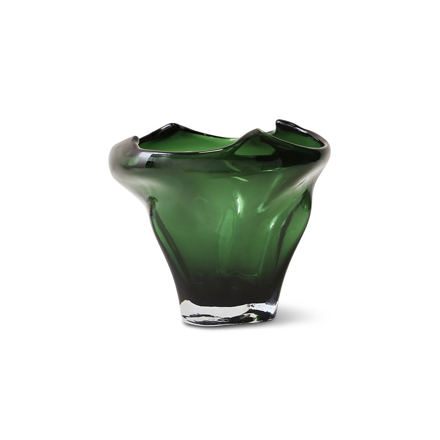 Folded - Mid vase - Emerald