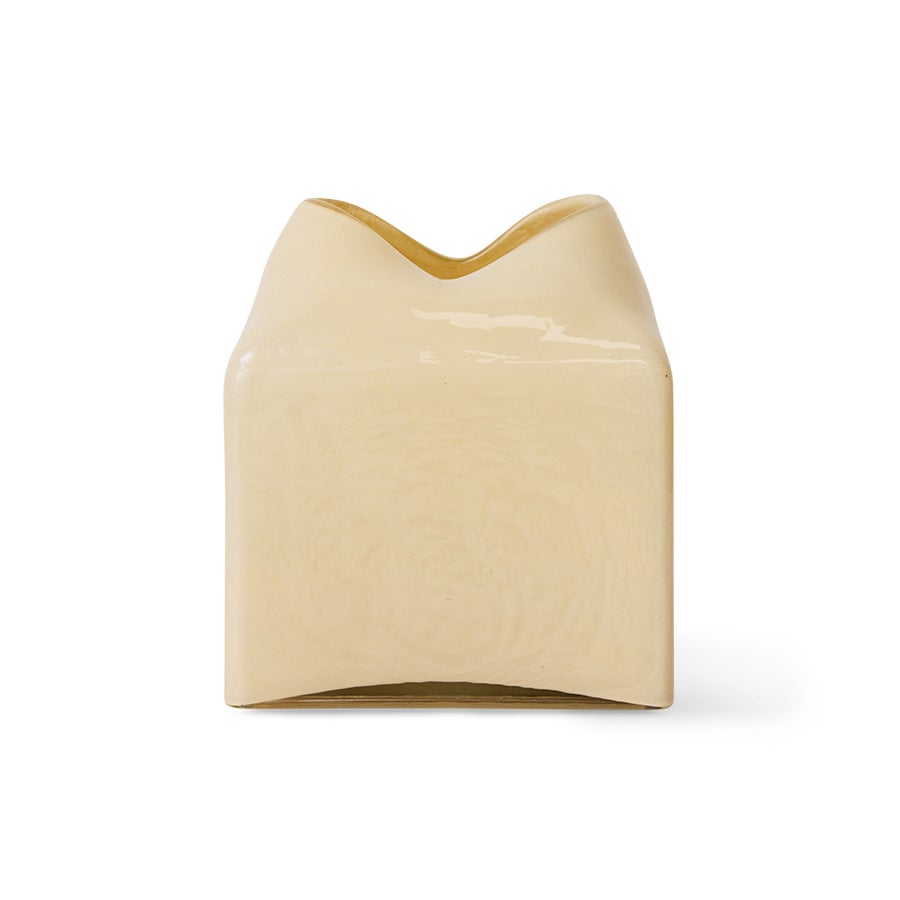 Forma glass vase - Cream - M