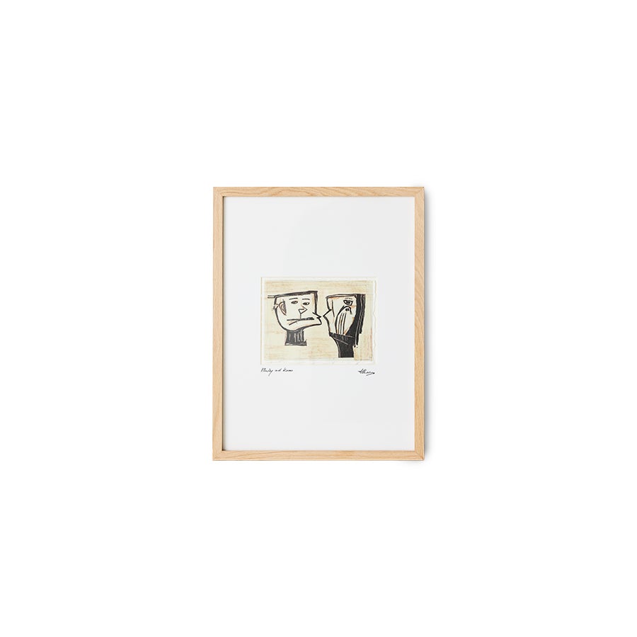 Framed artwork - Marty and Kosso - 34x44cm