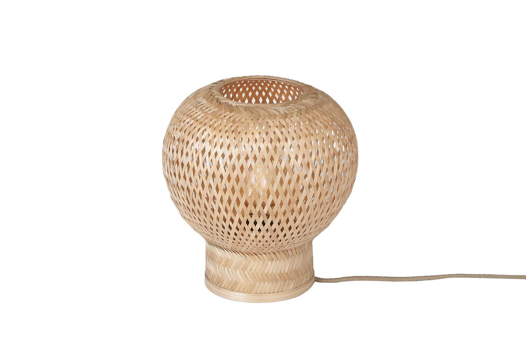 Tafellamp Barbados bamboe/bol ø25xh.27cm naturel