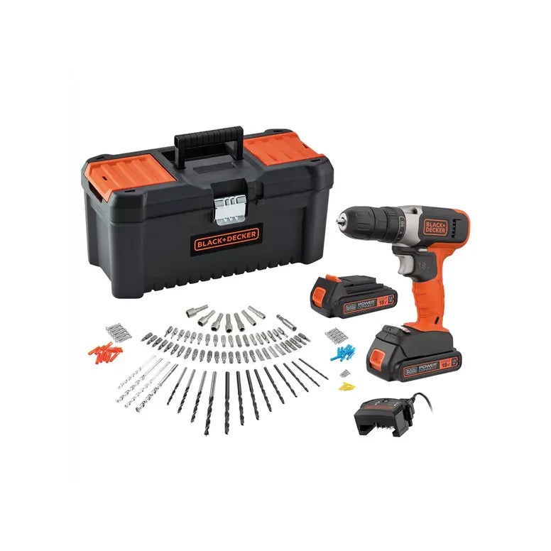 Schroefmachine 18V - Koffer 120 Accessoires (2 Accu's)