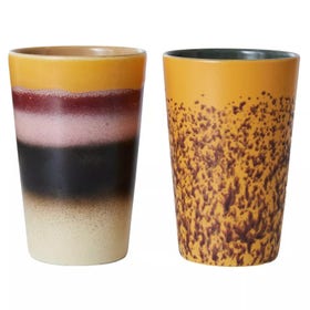 Theemokken - 70's Ceramic - Beach (set van 2)