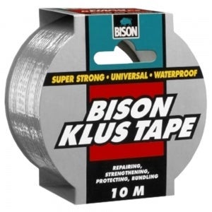 Bison klustape grijs rol 10 m x 50 mm