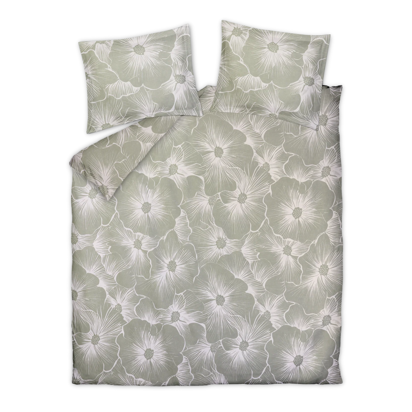 Dekbedovertrek - Bloomline Lits-Jumeaux 240/200-220 cm - Pistache