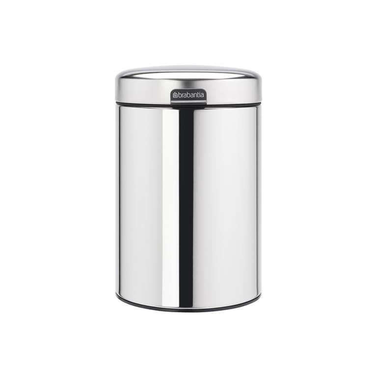 Brabantia wandafvalemmer brilliant steel zilver 3 l