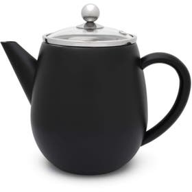 Theepot - Duet Eva dubbelwandig RVS 1,1L - Zwart