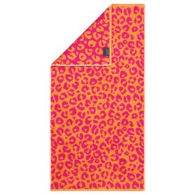 Badhanddoek - Two-Tone Leo gemustert 80x150cm - Pink