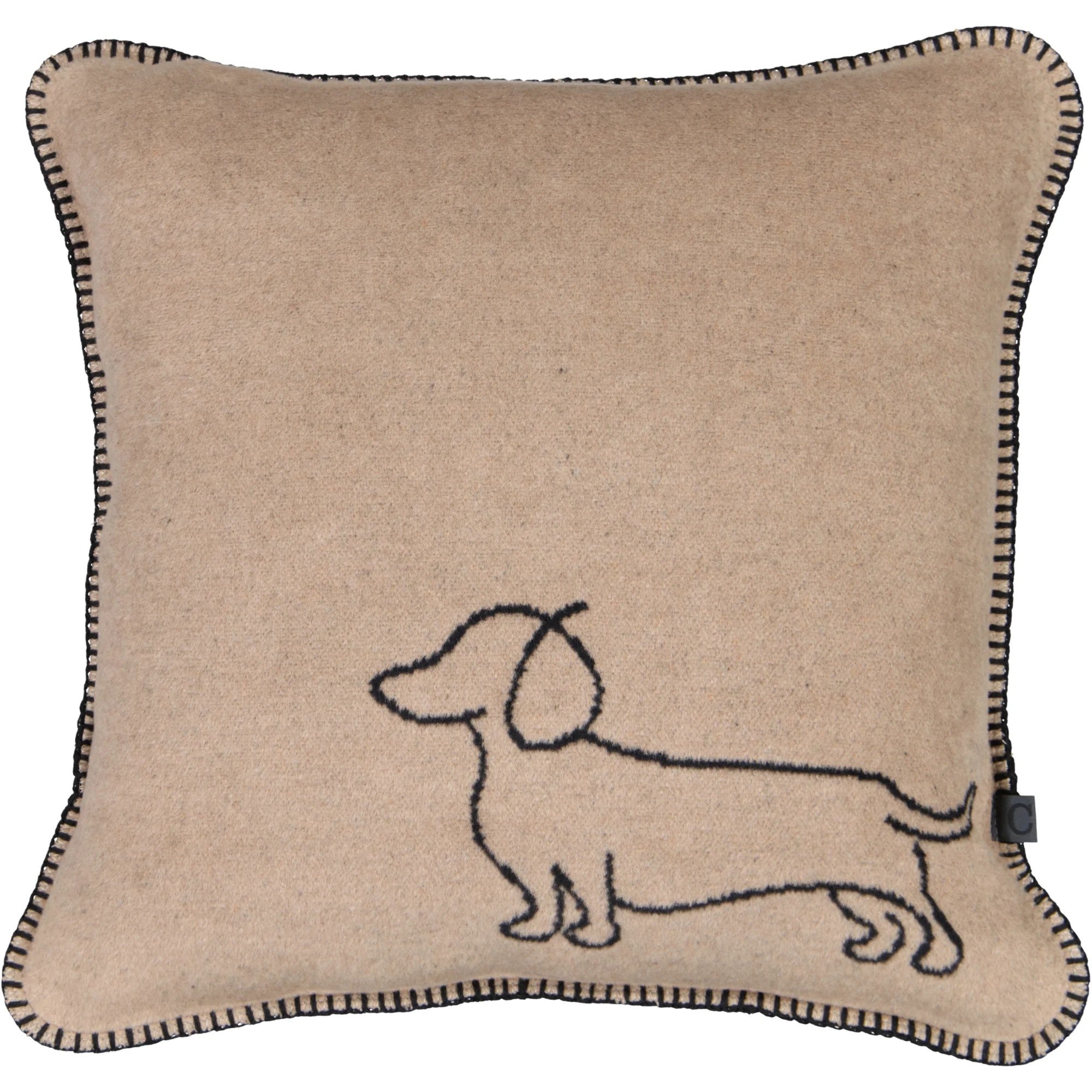 Sierkussen - We Love Dogs Companion Kissen 93 - Zwart/Beige