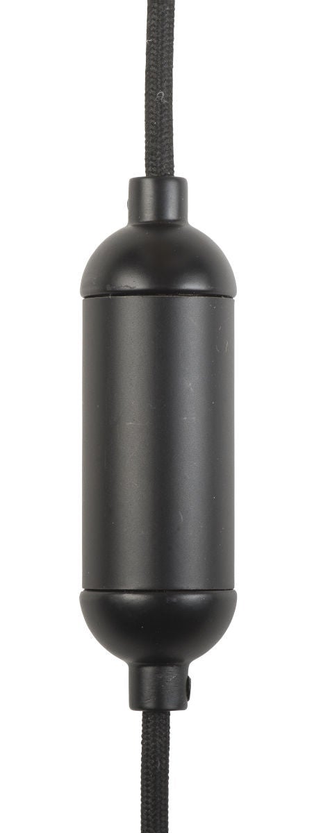 Kabelverlengstuk metaal h.11x3,5cm, zwart