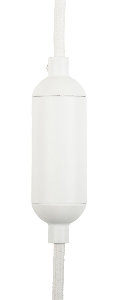 Kabelverlengstuk metaal h.11x3,5cm, wit