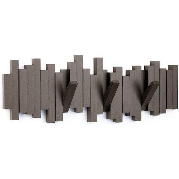 Confetti houten wandkapstok zwart - 100 x 26 cm Confetti houten wandkapstok zwart - 100 x 26 cm