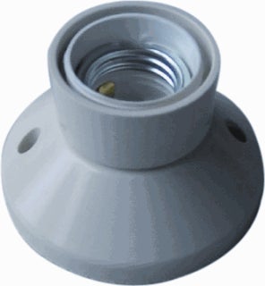 Plafondfitting e27 recht crème