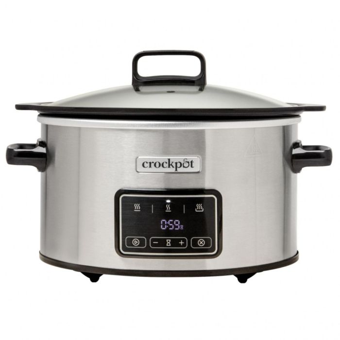 Slowcooker - Sizzle & Stew digital 3,5L CR111 - RVS/Zwart