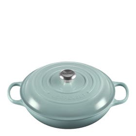Braadpan - Campagnard geëmailleerd gietijzer 30cm 3,5L - Sea Salt