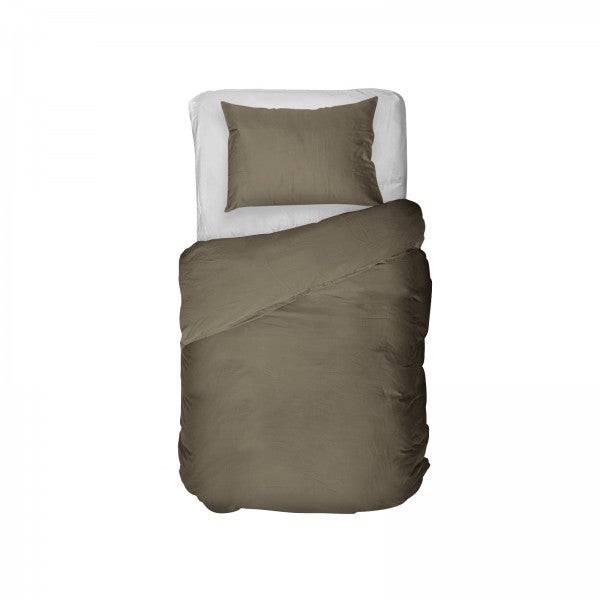 Dekbedovertrek - Daiki Eenpersoons  140/200-220 cm - Donkergroen