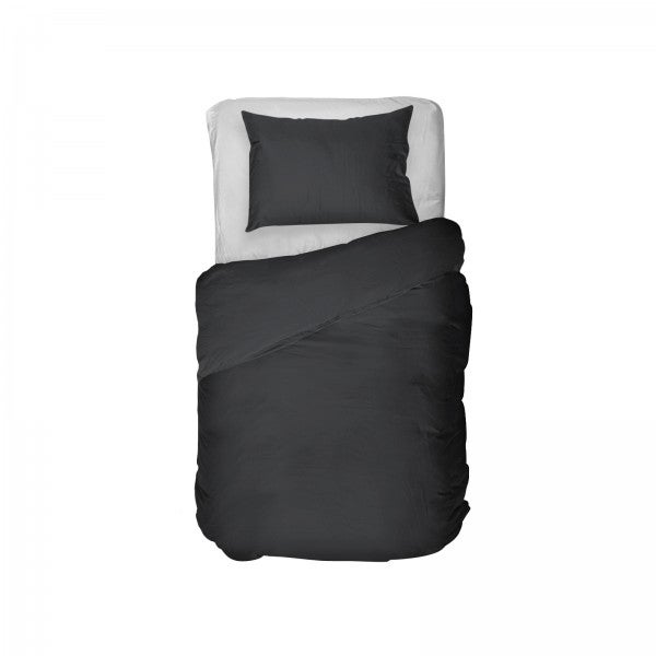 Dekbedovertrek - Daiki Eenpersoons  140/200-220 cm - Zwart
