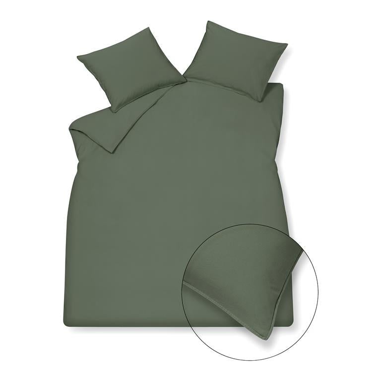Dekbedovertrek - Washed cottonTweepersoons 240x220cm - Earth green 149