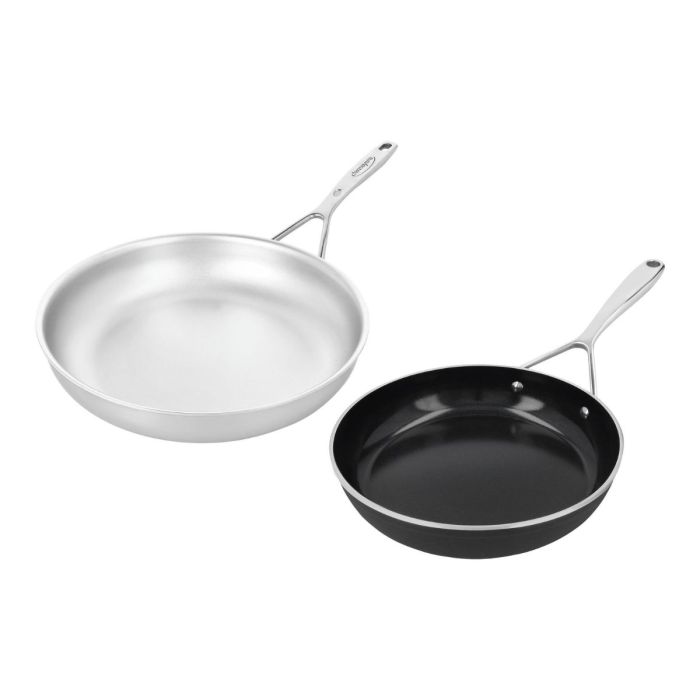 Koekenpan - Silverline 7 Nano Touch Ø28cm+gratis Alu plus 3 Ceraforce Ø24cm - RVS/zwart