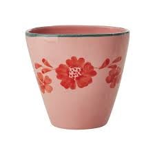 Drinkbeker - Flower Wine ovaal 300ml - Roze