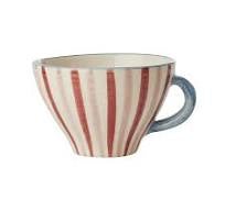 Kopje - Theekopje Strepen - Bruin/wit