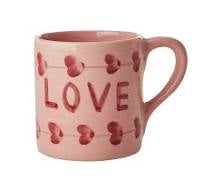 Mok - Love koffiemok 420ml - Roze 
