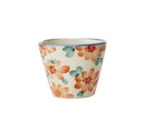 Kopje - Flowers ovaal espressokopje 70ml - Oranje