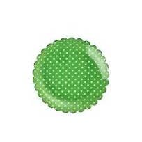 Gebaksbord - Met witte stippen - Groen