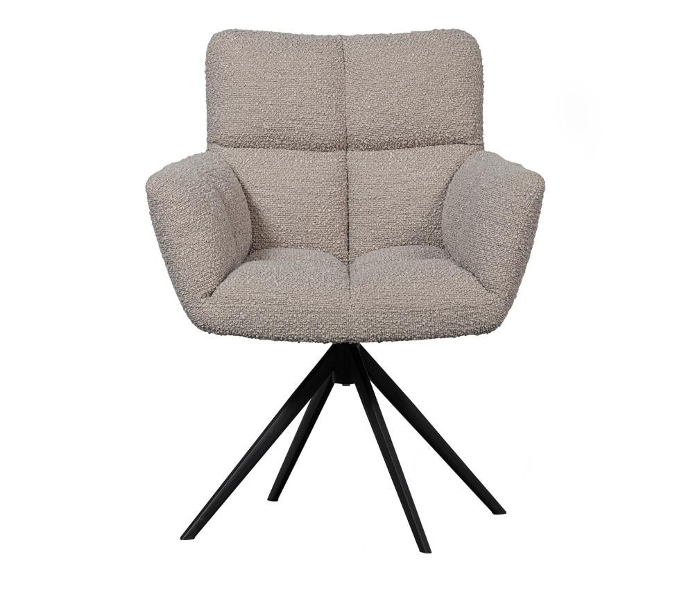 Draaistoel - Vinny - Bouclé zand 