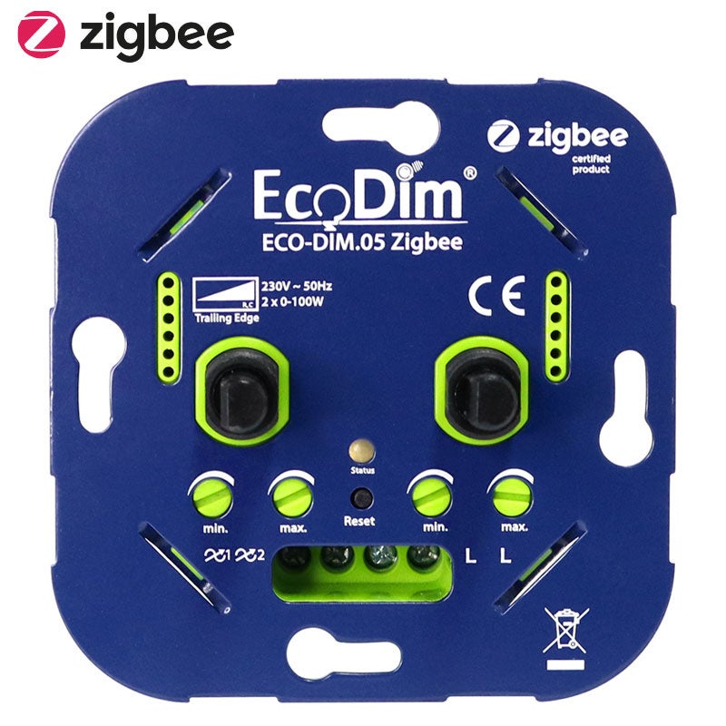 Smart dimmer - EcoDim Zigbee led duo 2x 0-100W