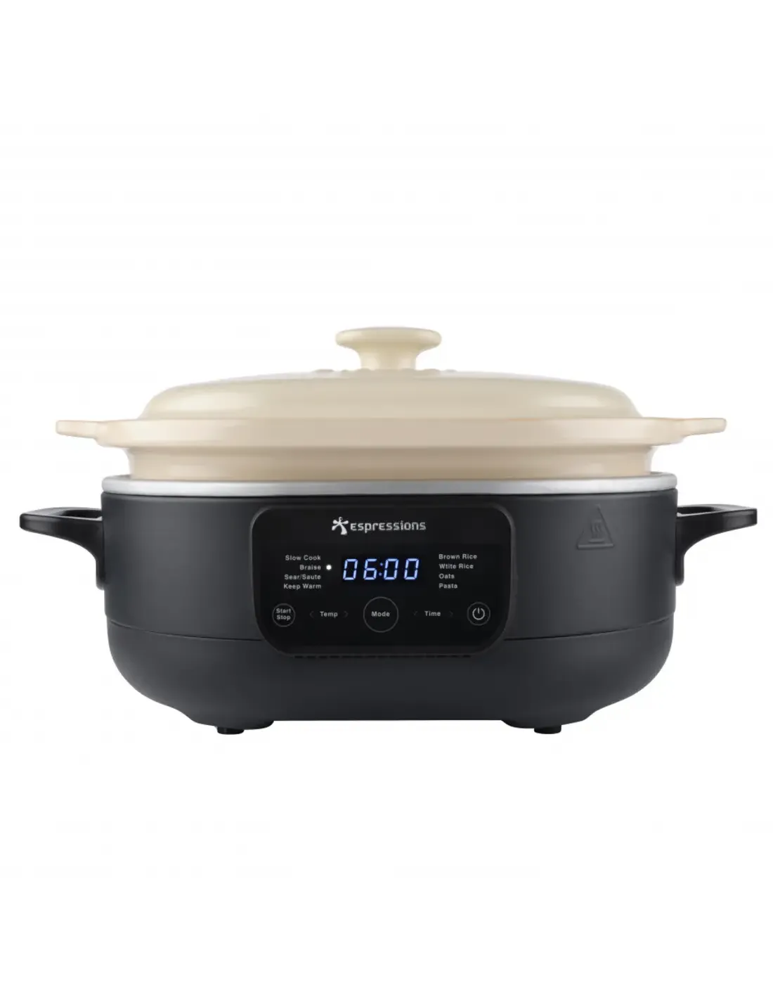 Multi-& Slowcooker - Espressions The Claypot 3,8L - Zwart/crème