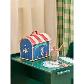 Rotan tas voor kinderen - Circus Theme - Blauw