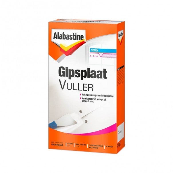 Alabastine gipsplaatvuller poeder wit 2 kg