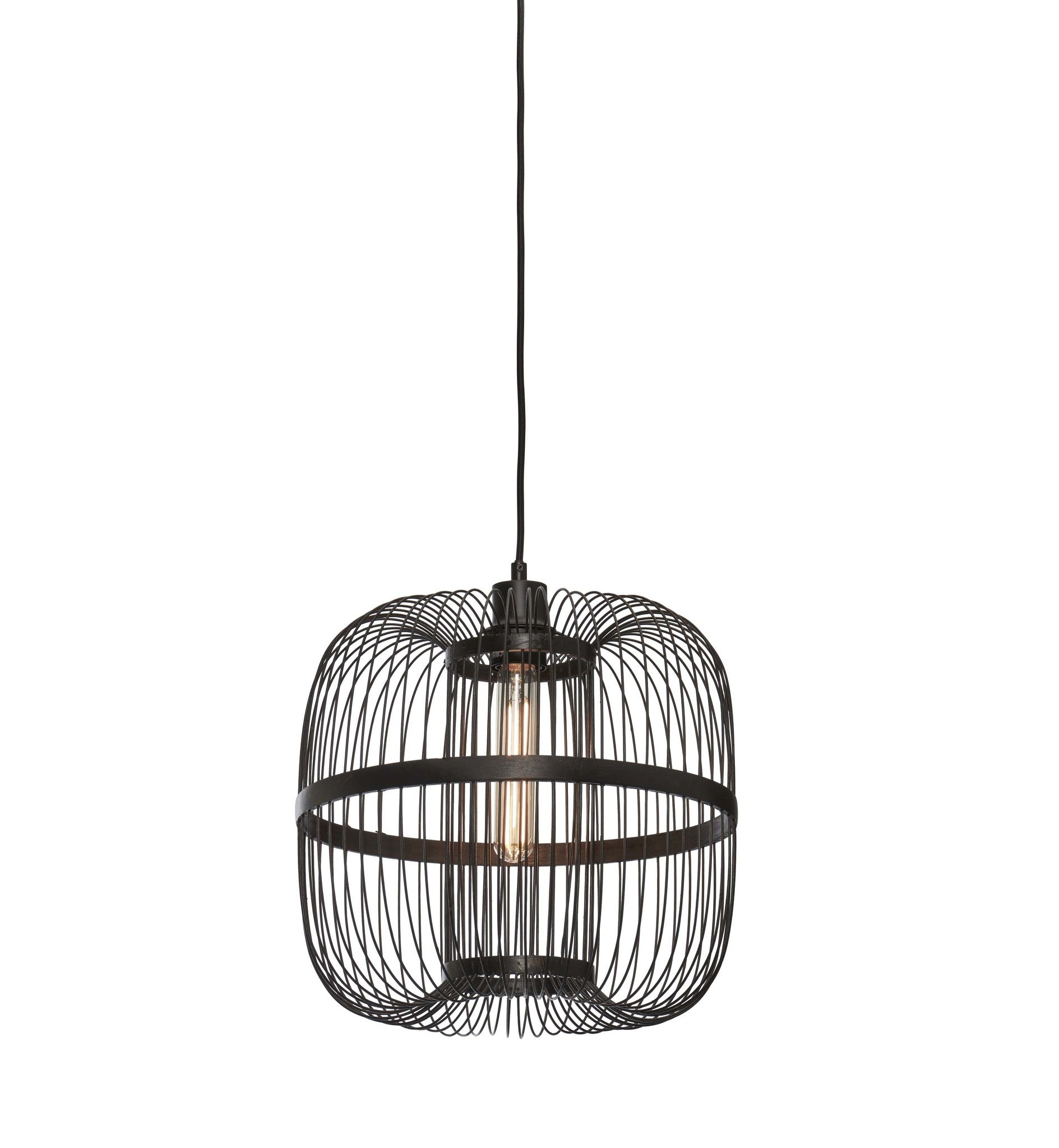 Hanglamp - Hokkaido bamboe - Zwart L
