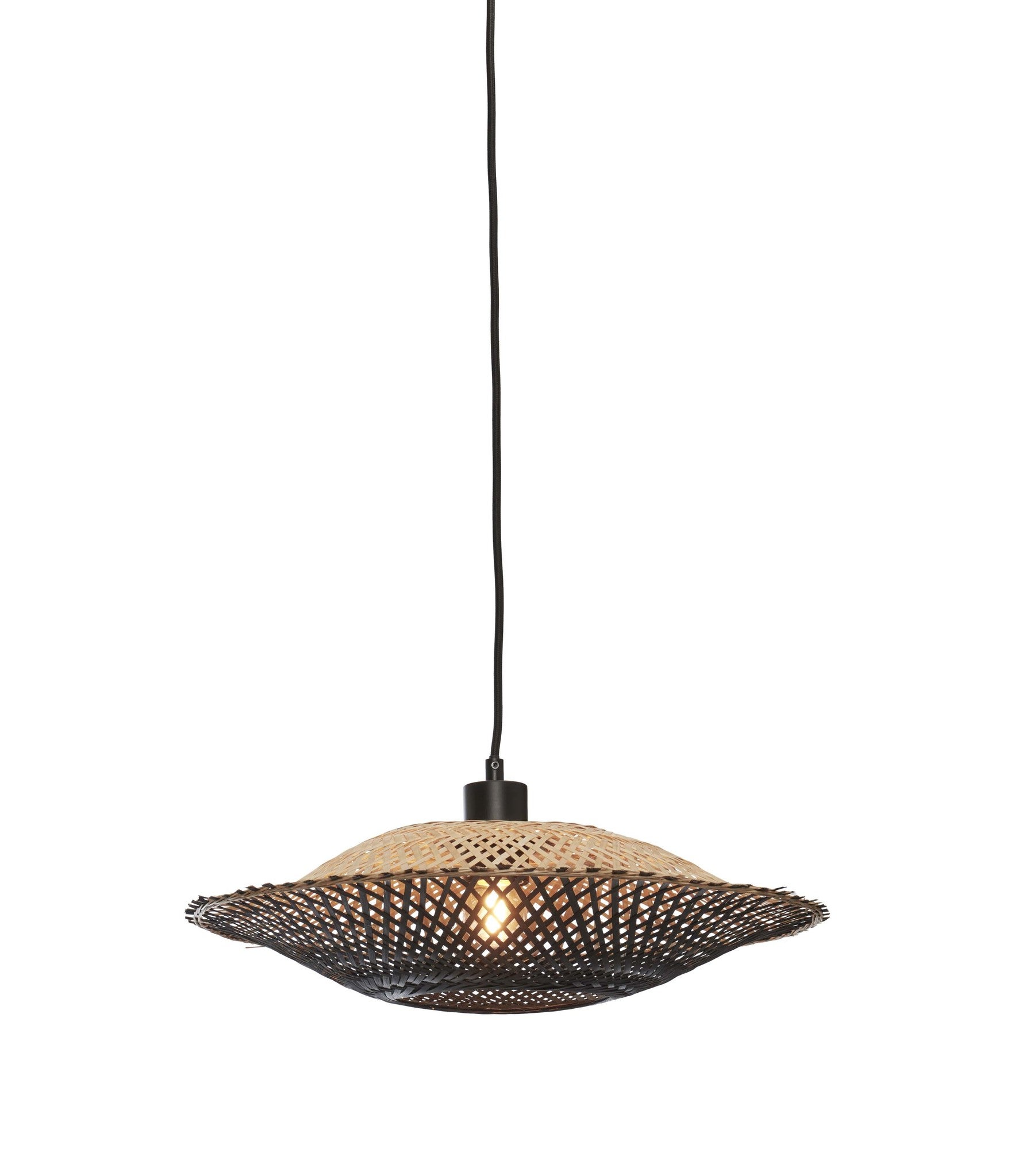 Hanglamp - Kalimantan S E27 60W - Naturel/zwart
