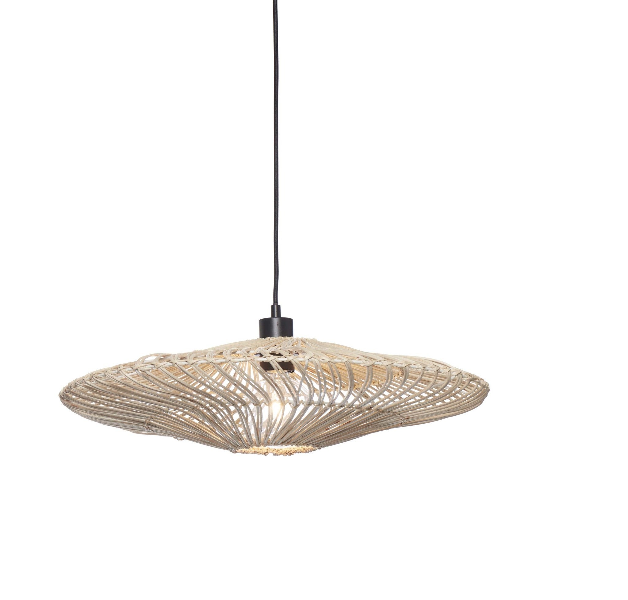 Hanglamp - Zanzibar L flat E27 60W - Wit