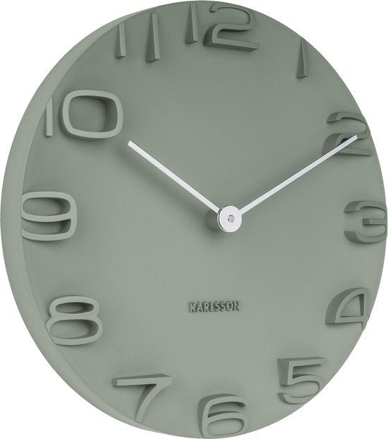 Wandklok - On the egde Ø42 cm - groen