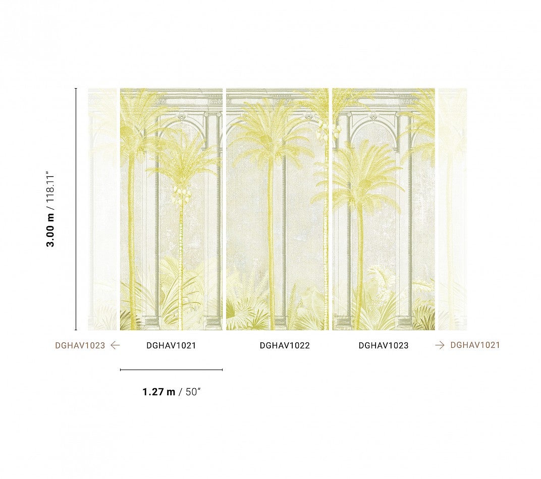 Vliesbehang - Havana Habana Iguana DGHAV1022 - 3m x 127cm