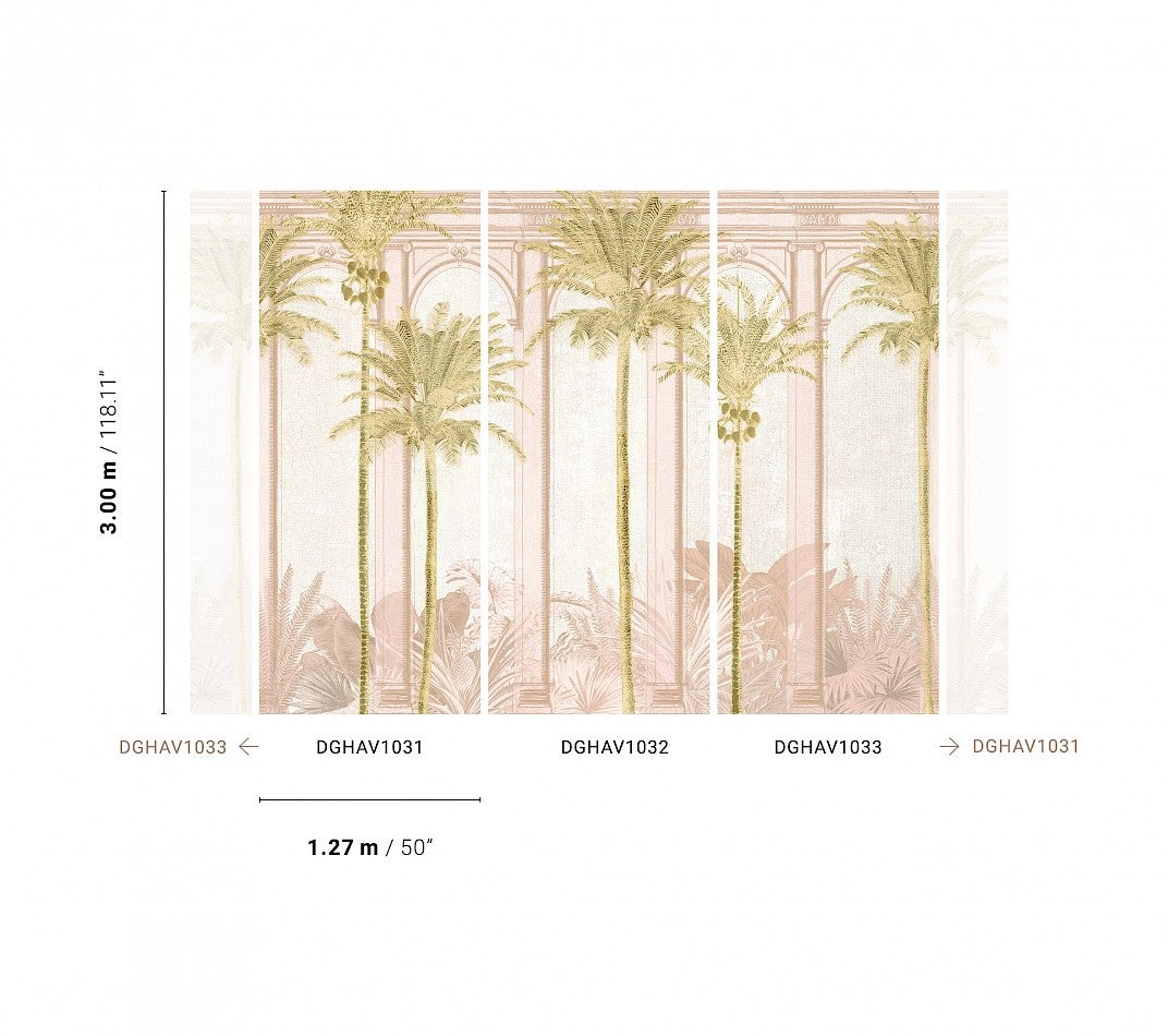 Vliesbehang - Havana Habana Rose DGHAV1033 - 3m x 127cm