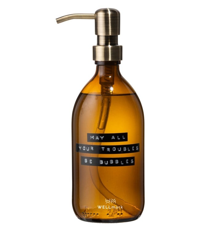 Handzeep Bamboe - May all your troubles be bubbles - Messing - 500ml