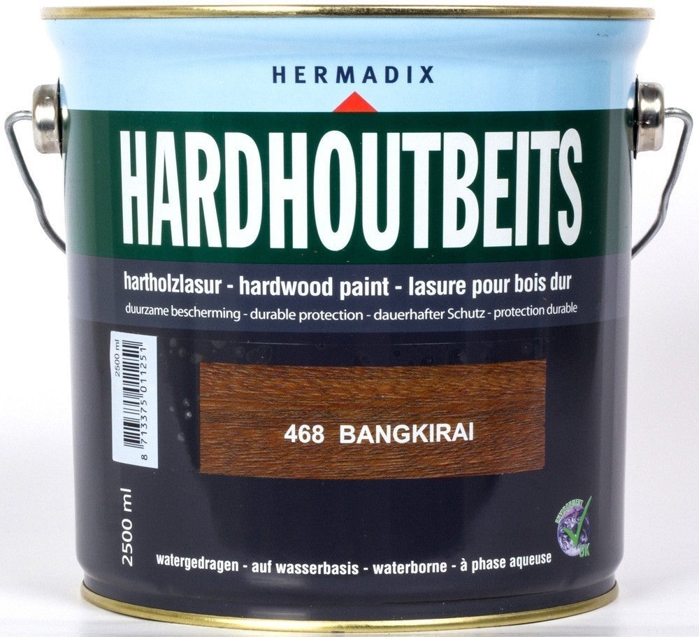 Hermadix hardhoutbeits bangkirai 468 2,5 l