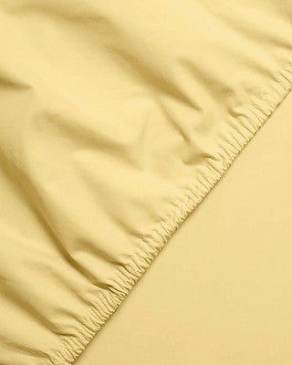 Hoeslaken - Katoen - Butter Yellow 160x200 cm