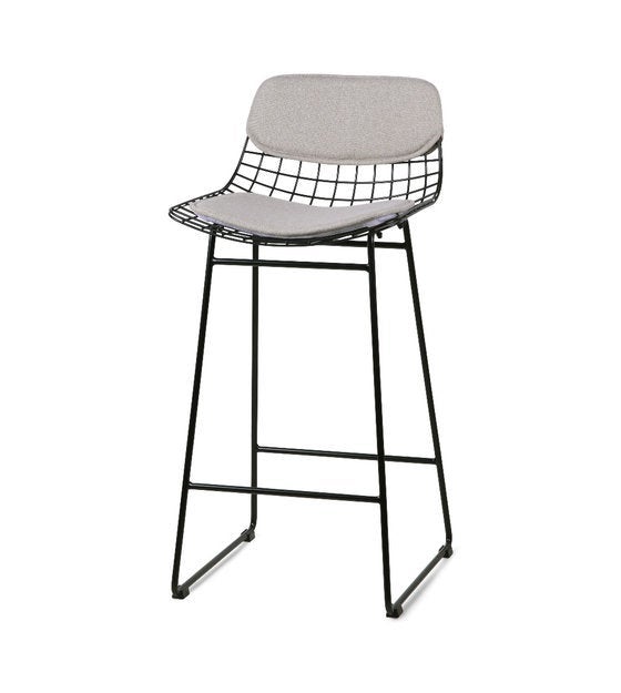 Stoelkussenset Wire barstoel - pebble