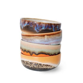 Tapasbowls - 70’s Ceramic Crystal- 4 stuks