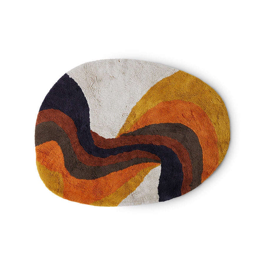 Badmat Retro Swirl - 90 x 120 cm